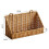 Rustic Wall-Mounted Basket with Hooks - Plastic Woven Rattan Storage Hamper for Home Organization 7