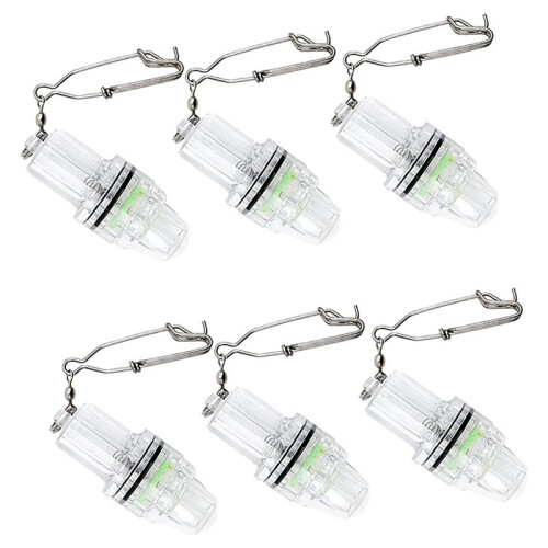 6pcs Fishing Bait Light, LED Underwater Strobe Light, Trigger-Activated Fish Attractor Light 2