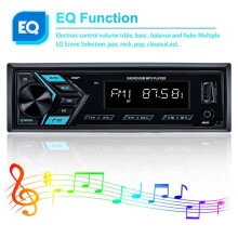 Auto-MP3-Player, 1-Din, USB, FM-Radio-Tuner mit LED-Segmentanzeigen, AUX-Eingang, USB, , Multimedia-Autoradio-Player