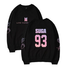 (SUGA (Noir),L)Kpop Pull Bts Bangtan Unisexe Garçon Sweat Love Yourself Suga Hope V Jungkook