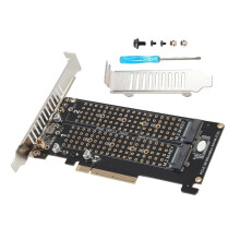 PCI-E X8 Double Disk Card NVME M.2 M KEY SSD Expansion Adapter Extended Dual NVME PCI-E X8 Split Card
