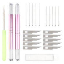 23Pcs Rerooting Tool for Doll Hair 0.6/0.8mm Doll Knitting Pearl Alloy Plastic Dolls Wig Tool Accessories