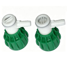 2 Connettori Bag In Box BIB per Bibite e Sciroppi Encore In Plastica Verde per e , Raccordi Superiori A 360 Gradi