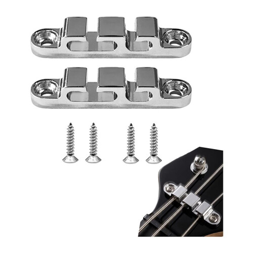2 Pack 3 String Bass Guitar String Retainer ,Headstock String Guide, Electric Guitar Bass Part 1
