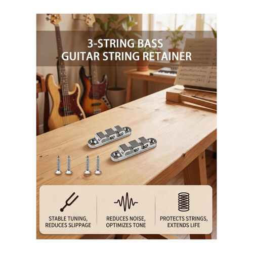 2 Pack 3 String Bass Guitar String Retainer ,Headstock String Guide, Electric Guitar Bass Part 2