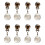 8 Pack Clear Glass Tablecloth Weights - Decorative Weights with Metal Clips Tablecloth Weights and Clips 1