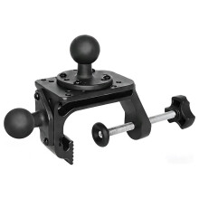 Boat C-Clamp Mount with 1" Round Base and Diamond Base Boat Clamp Mount C Claw Holder for Kayak Boat Desk Extension