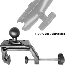 Boat Gunwale Clamp Mount Base with 1.5" , Boat Clamp Mount C Claw Holder for Kayak Boat Desk Extension