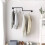 (One pack) 100cm Wall Mounted Clothes Rack Industrial Pipe Clothing Rail 6