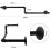 (One pack) 100cm Wall Mounted Clothes Rack Industrial Pipe Clothing Rail 3