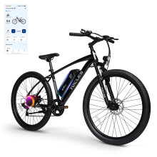 Electric Bike 27.5 Inch 250W with 36V 7.8Ah Removable Battery (Black)
