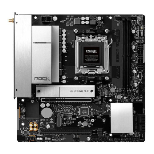 Asrock Placa base - ASROCK - B850M Rock WiFi (AM5) - Chipset B850 - Micro ATX - Wi‑Fi