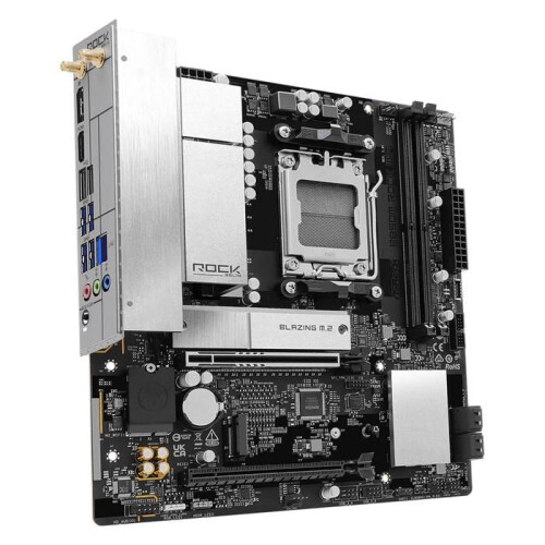 Asrock Placa base - ASROCK - B850M Rock WiFi (AM5) - Chipset B850 - Micro ATX - Wi‑Fi 1