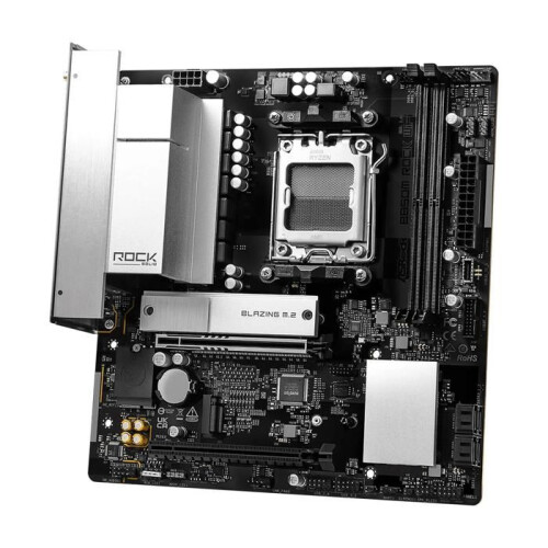 Asrock Placa base - ASROCK - B850M Rock WiFi (AM5) - Chipset B850 - Micro ATX - Wi‑Fi 2