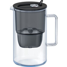 Carafe filtrante - AQUAPHOR - Glass - 2,5 L - Noir - 1 cartouche Maxfor Plus Mg