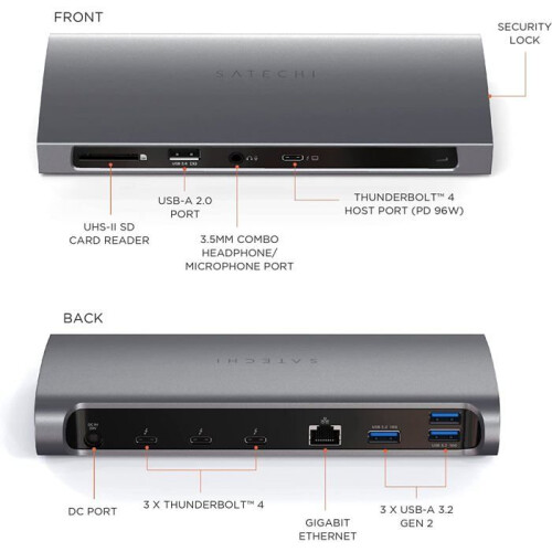 Estación de Acoplamiento Satechi Thunderbolt 4 1