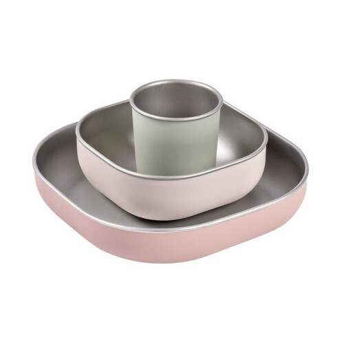 BEABA Coffret repas bébé inox Barbe à Papa