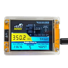 4X 350KH/S NMMiner NerdMiner+4 Slots Base Bitcoin Crypto Solo Miner 2.8 Inch Display Upgraded Harshrate
