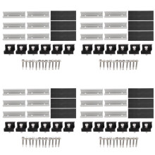 48 Piezas Soportes para Paneles Solares, Módulo de Fijación de Riel Fotovoltaico de Aluminio, Montaje en Techo Trapezoidal, Finales del Riel Solar.