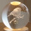 Premier Light Up Christmas Decoration 3D Robin Glass Globe USB LED 3