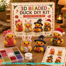 (Holiday)3d Beaded Duck Diy Kit Collection With Assorted Beads For Decor Creative