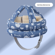 (Dark Blue Tea)Almofada de cabeça de segurança infantil com preenchimento de poliéster e estampa de desenho animado para crescimento do