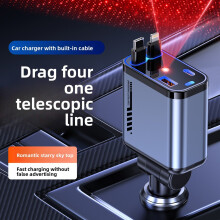 (Red) Car With Charger Tensionadjustable Rgb Lighting Usb Fast Charge For Smartphones