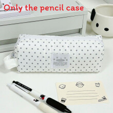 (White) Material Modern Pencil Organizer With Dot Print Design For College Desk Home