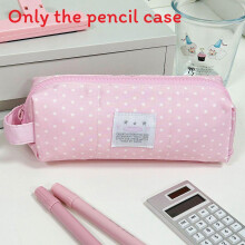 (Pink) Material Modern Pencil Organizer With Dot Print Design For College Desk Home