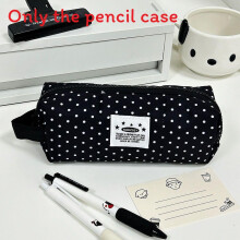 (Black) Material Modern Pencil Organizer With Dot Print Design For College Desk Home