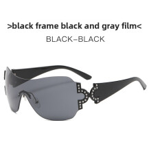(Grey Black)Millennia Sunglasses With Plastic Frame And Sparkling Accents For Casual Wear