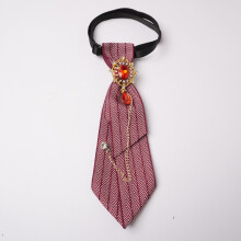 (RedStripedChain)Toddler Childrens Formal Necktie With Easy Wear Elastic For Events School