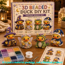 (Fantasy)3d Beaded Duck Diy Kit Collection With Assorted Beads For Creative Decor