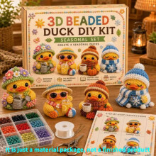 (Seasonal)3d Beaded Duck Diy Kit Collection With Assorted Beads For Creative Decor