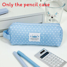 (Blue) Material Modern Pencil Organizer With Dot Print Design For College Desk Home