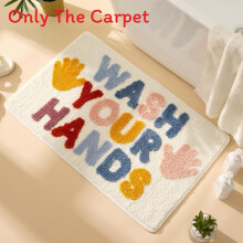 (Pink, 40x60cm) Pattern Letter Trendy Bath Mat Made Polyester With Water Room Shower Absorption