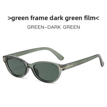 (Green)Elegant Cat Eye Sun Glasses With Pc Lenses For Outdoor Events And Fashion Looks