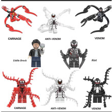 8PCS Avengers Eddie Brock Riot Venom Mini figure Building Blocks Kids Toys