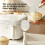 (White Standing)White And Yellow Rice Spoon With Stand Easy Clean Surface For Kitchen Use 4