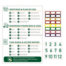 (Spain 1)Au cas où je vais manque classeur organisateur de documents PVC avec fermeture pour utilisation bureau