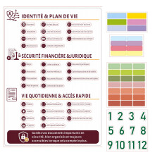 (French 2)Für den Fall, dass ich vermisse Ordner PVC Dokument Organizer mit Verschluss für Bürogebrauch