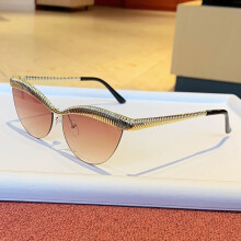 (Double Tea)Minimalist Cat Eye Sunglasses With Pc Lenses Uv400 For Daily Fashion Travel And