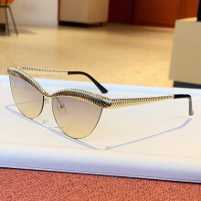 (Yellow Gray)Minimalist Cat Eye Sunglasses With Pc Lenses Uv400 For Daily Fashion Travel And