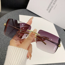 (Gradient Gray)Rahmenlose Sonnenbrille mit UV400 für Outdoor Sport und Mode Geschenk Styling