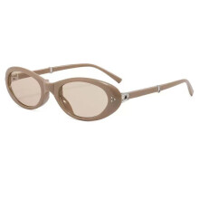 (Champagne)Retro Cat Eye kompakte Sonnenbrille mit PC-Gläsern für Festival und Radfahren