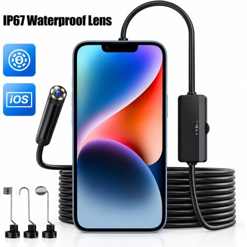 HD Endoscope Inspection Camera IP67 Waterproof Borescope with LED 2