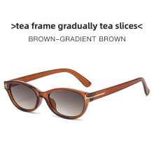 (Black Brown)Elegant Cat Eye Sun Glasses With Pc Lenses For Outdoor Events And Fashion Looks