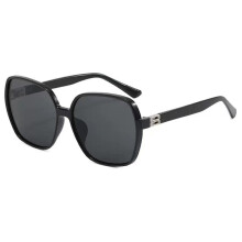 (Black Gray)Modern Vintage Oversized Square Frame Sunglasses With Pc Lenses For Travel Party Wear