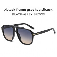 (Black Gray Yellow)Lunettes de soleil style classique avec Uv400 pour cyclisme et sorties mode été