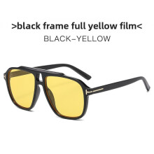 (Black Yellow)Sonnenbrille klassischer Stil mit UV400 für Radfahren und Sommerausflüge Mode